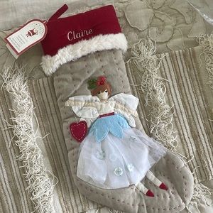 Pottery barn monogram Claire Christmas stocking